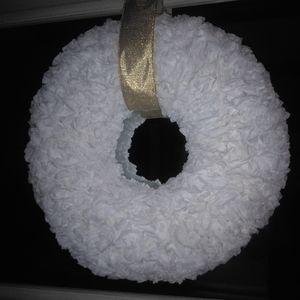 Large coffee filter wreath